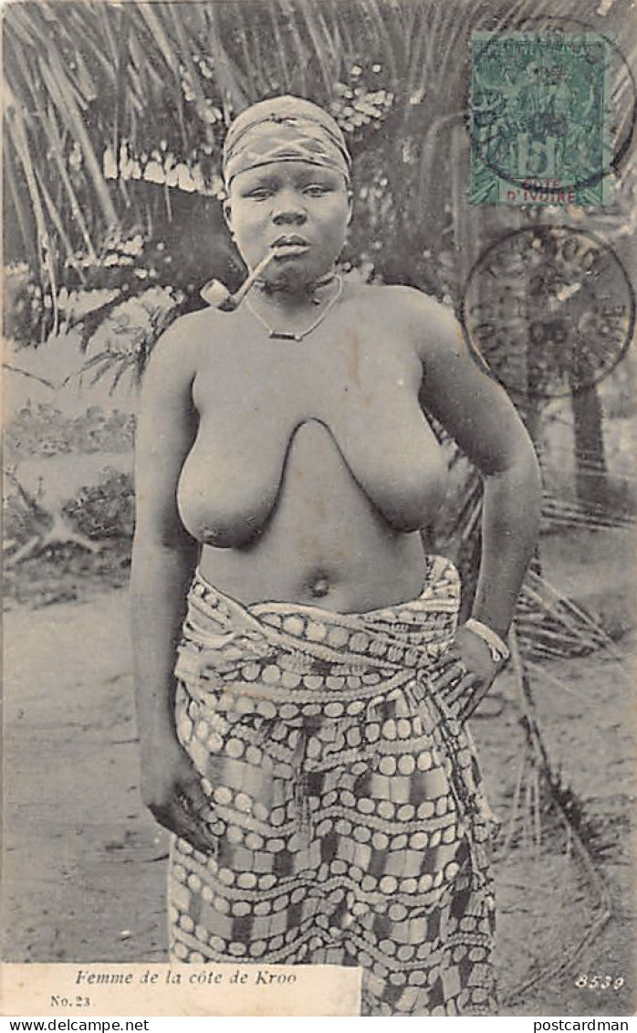Côte D'Ivoire - NU ETHNIQUE - Femme De La Côte De Kroo - Ed. Inconnu No. 23 8539 - Costa D'Avorio