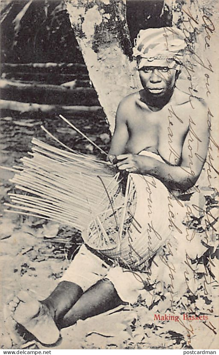 Sierra-Leone - ETHNIC NUDE - Woman Making Baskets - Publ. Paris & Co.  - Sierra Leona