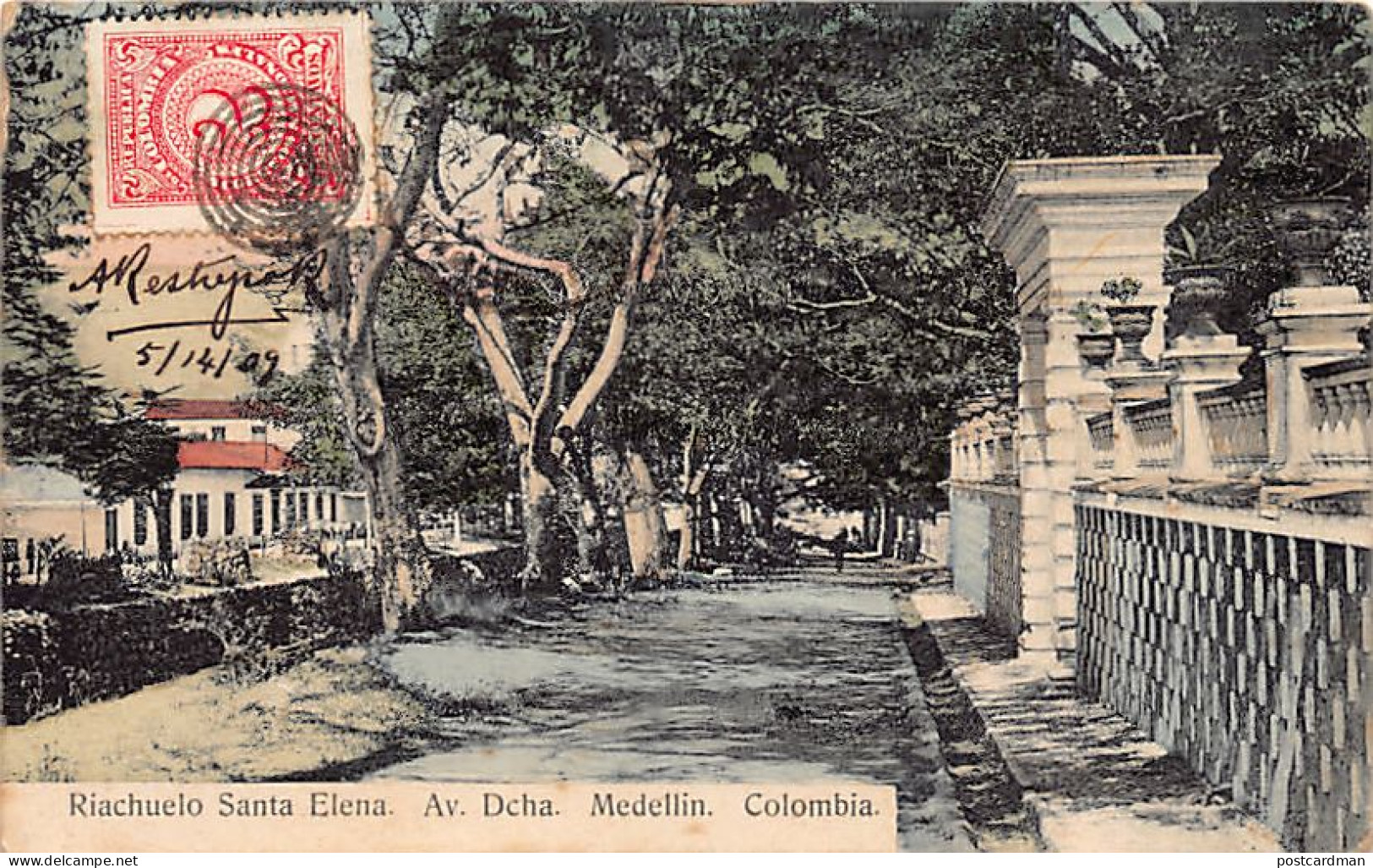 Colombia - MEDELLIN - Riachuelo Santa Elena, Avenida Derecha - Ed. E. V. Sperting 11370 - Colombia