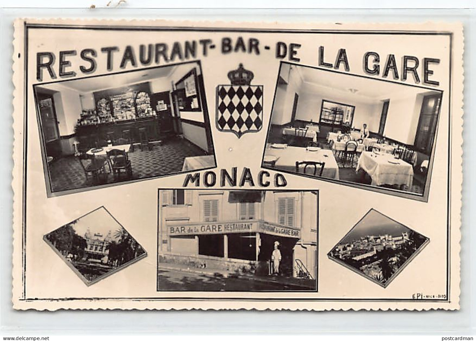 MONACO - Restaurant Bar De La Gare, Chez Justin, 12 Avenue De Castelleretto - Ed. E.P.I  - Cafes & Restaurants