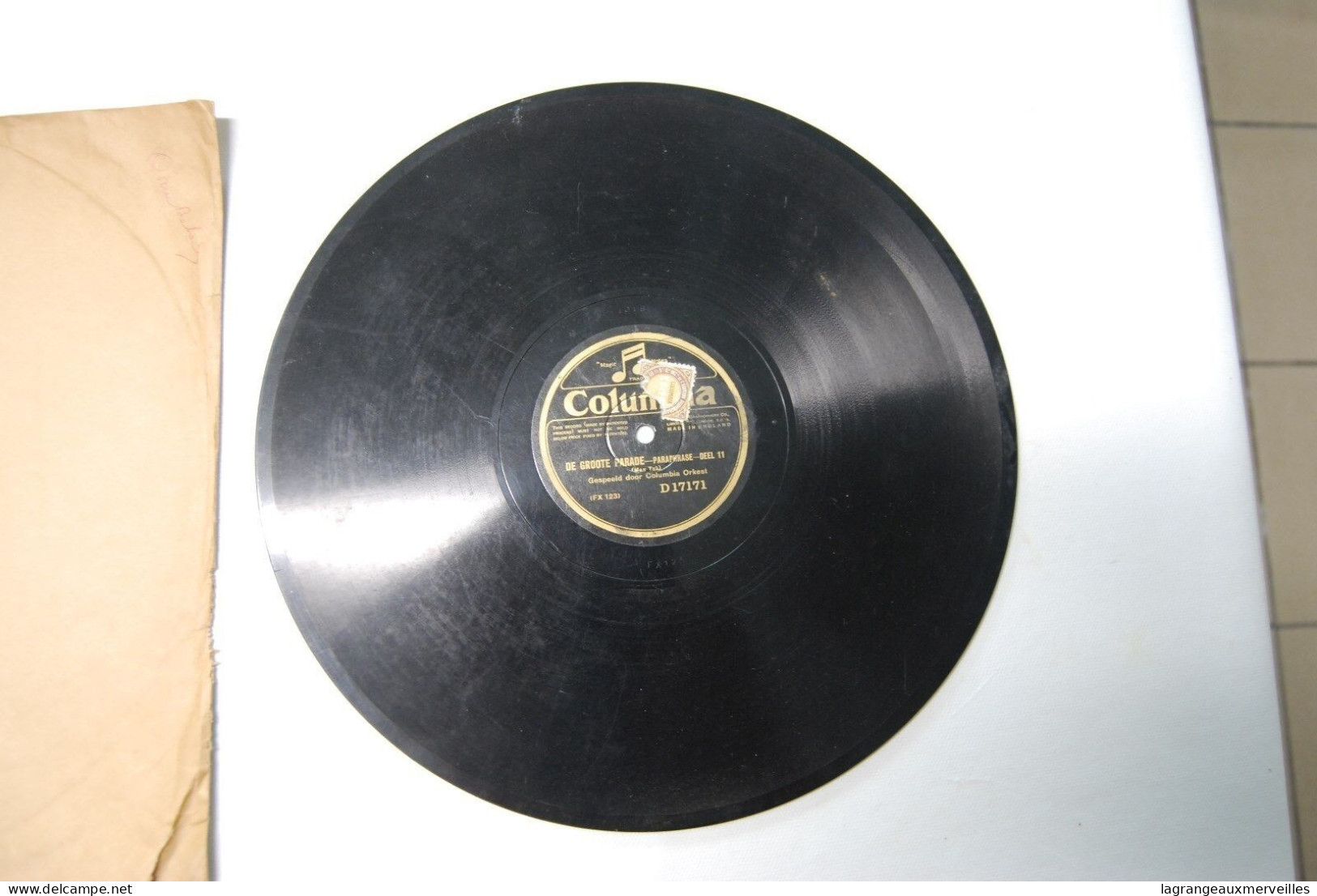 Di2 - Disque - Columbia - De Groote Parade - D17171 - 78 Rpm - Gramophone Records