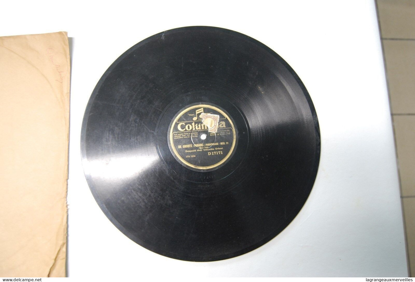 Di2 - Disque - Columbia - De Groote Parade - D17171 - 78 Rpm - Schellackplatten