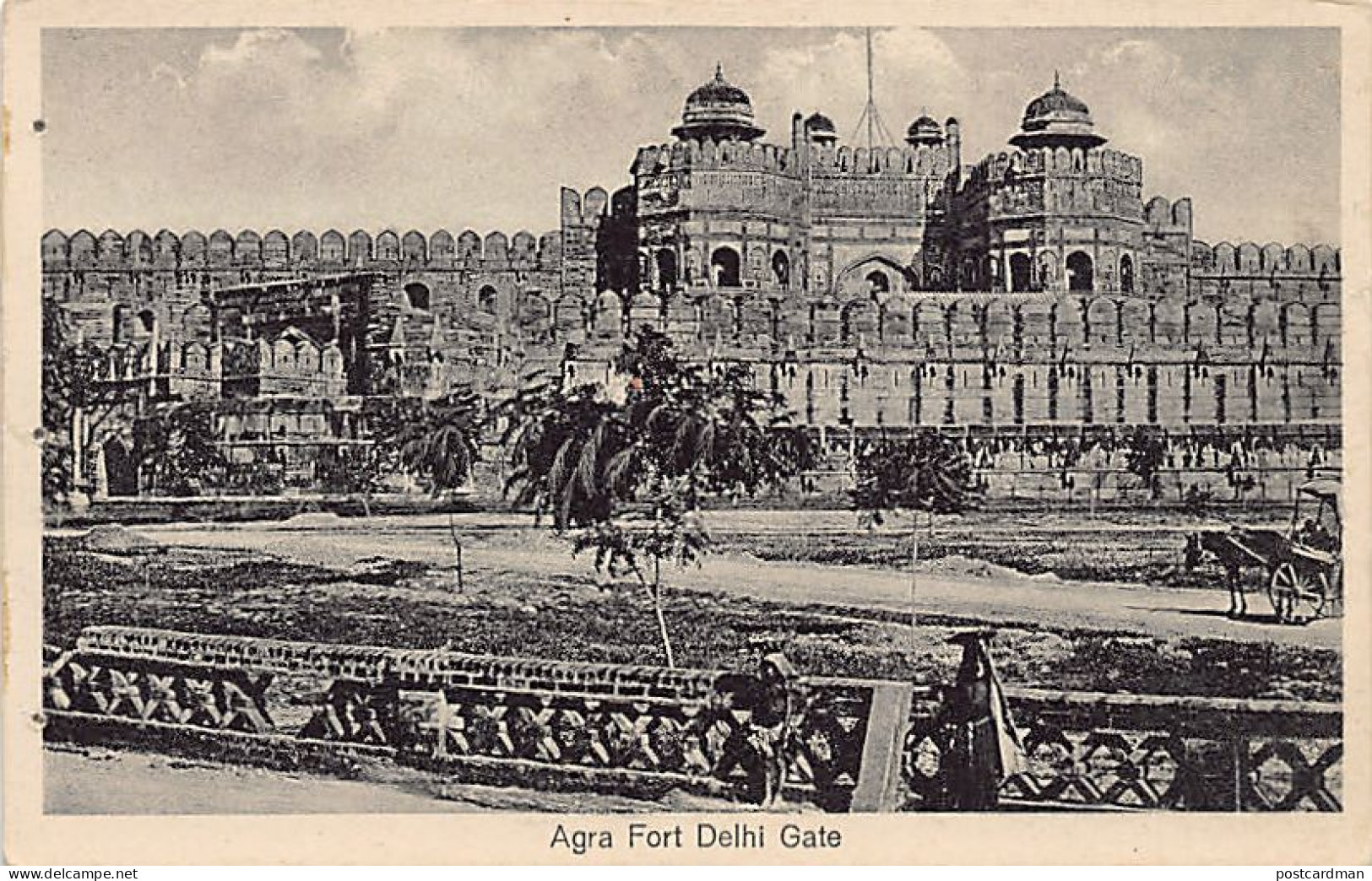 India - AGRA FORT - Delhi Gate - «  HOLES See Scans For Condition - Publ. Lal Chand & Sons  - Inde