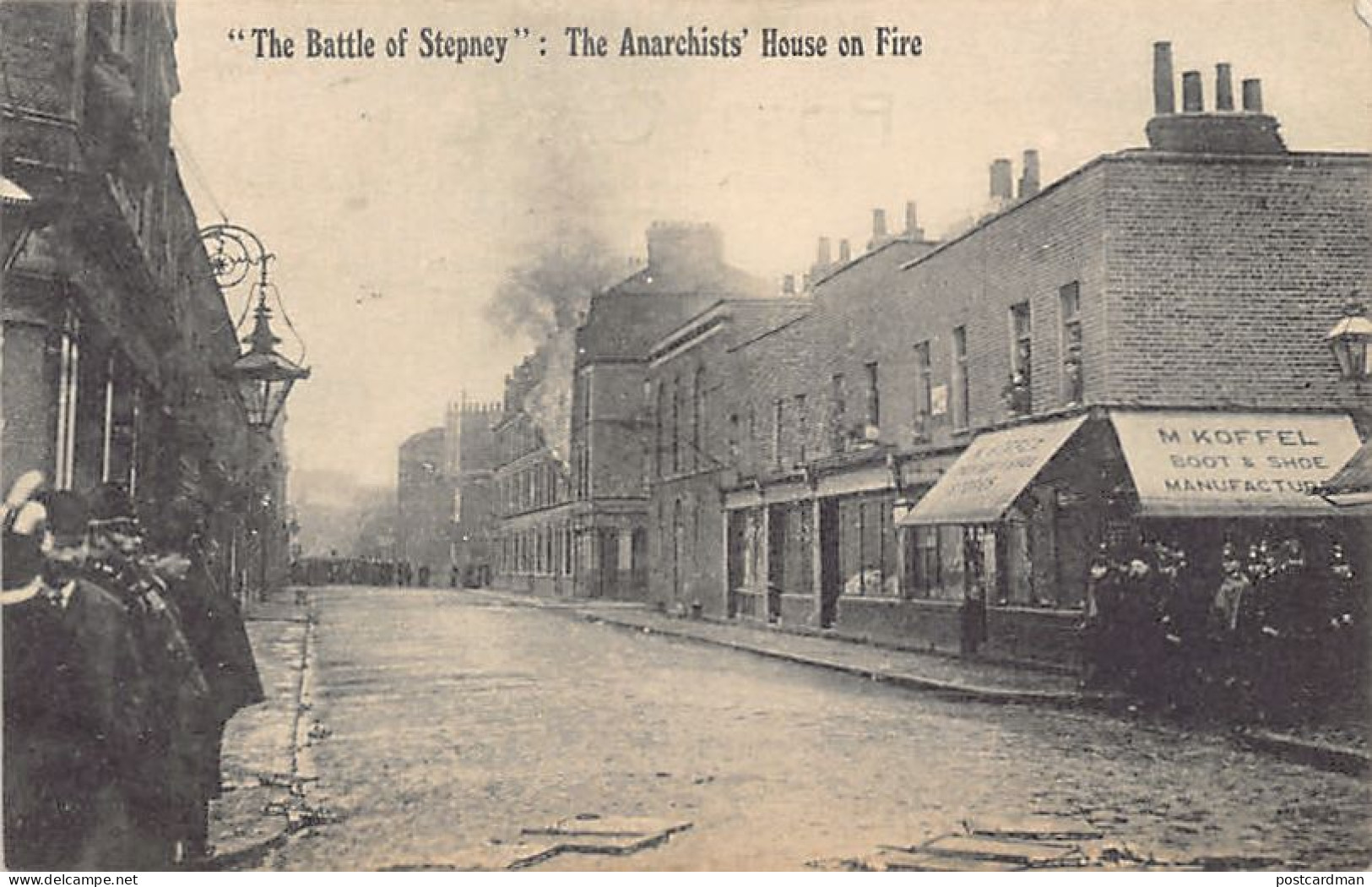 England - STEPNEY London The Battle Of Stepney - The Anarchists' House On Fire - Publ. Valentine's Series - London Suburbs