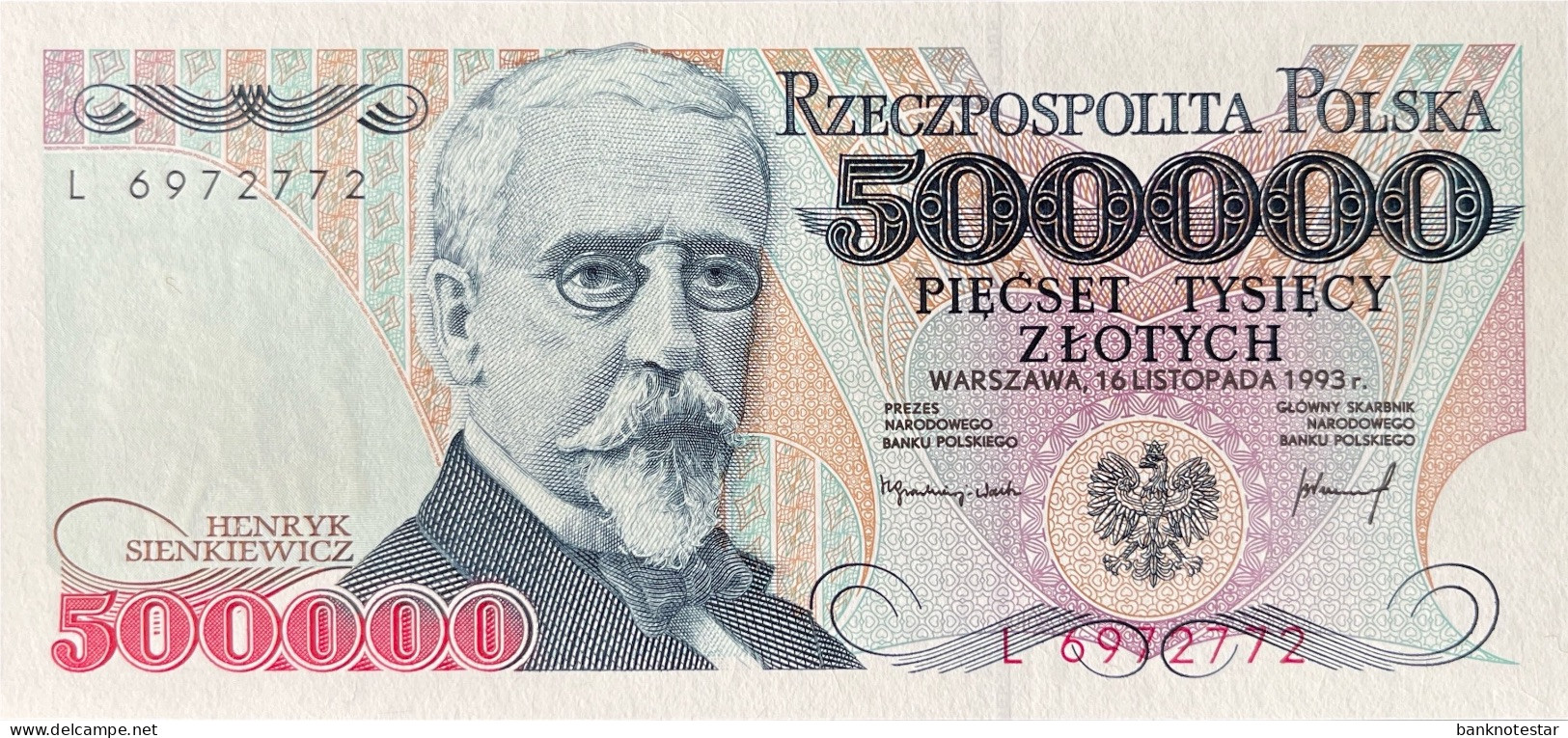 Poland 500.000 Zloty, P-161 (16.11.1993) - UNC - Polen