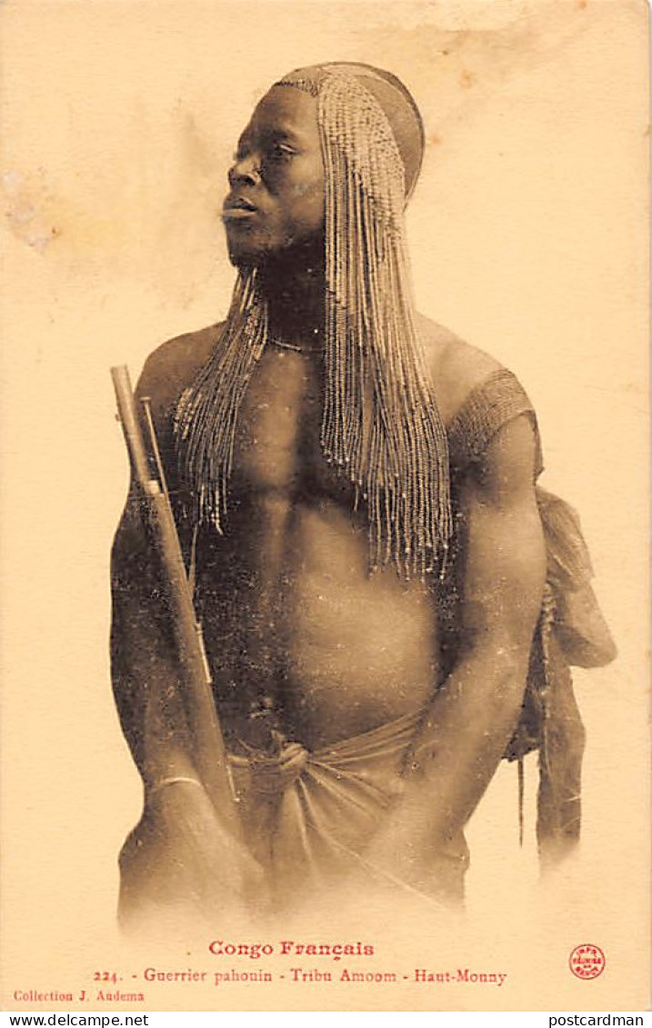 Gabon - Guerrier Pahouin - Tribu Amoom - Haut-Mouni (Rio Muni) - Ed. J. Audema 224 - Gabun