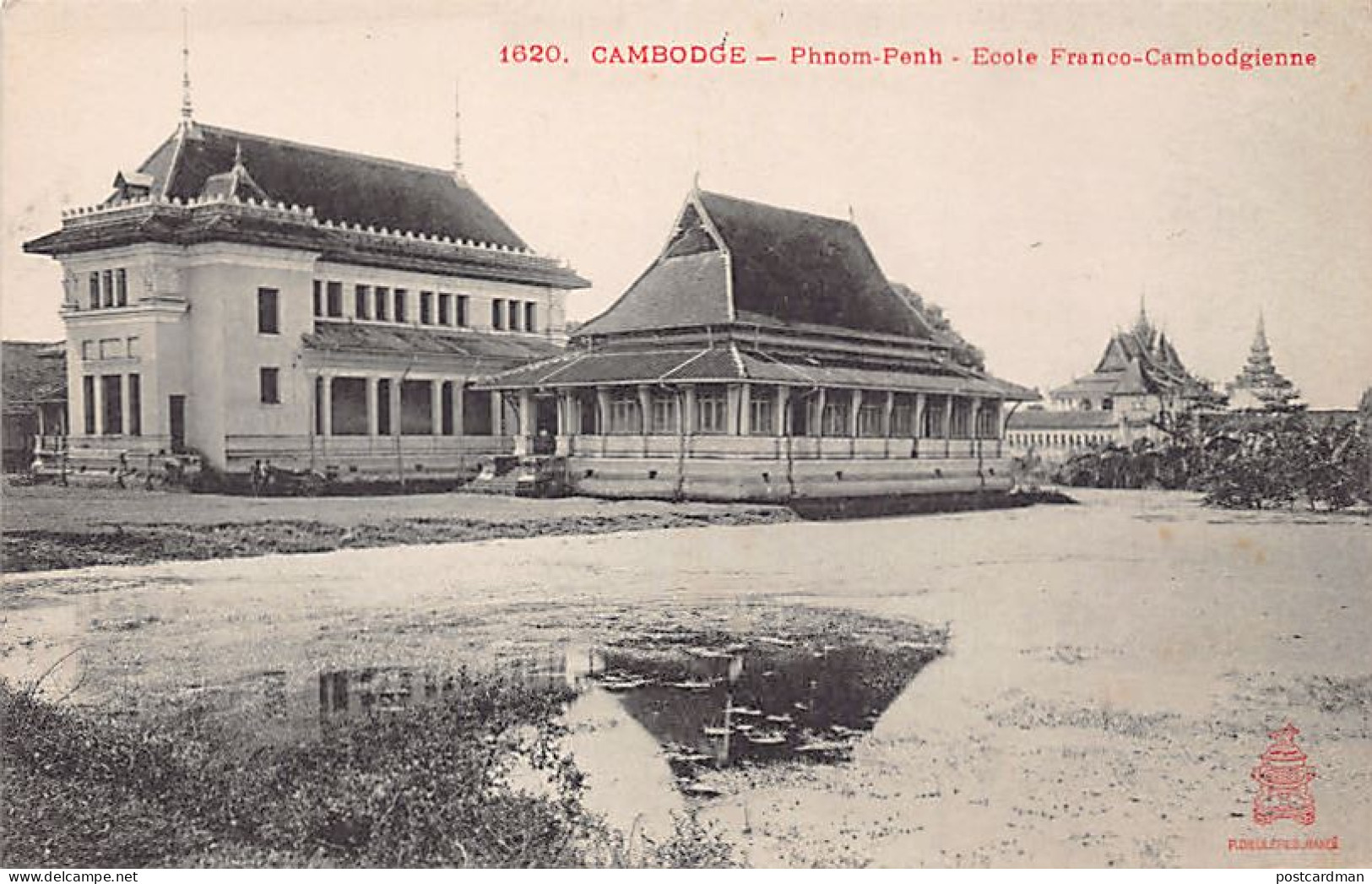 Cambodge - PHNOM PENH - Ecole Franco-cambodgienne - Ed. P. Dieulefils 1620 - Cambogia