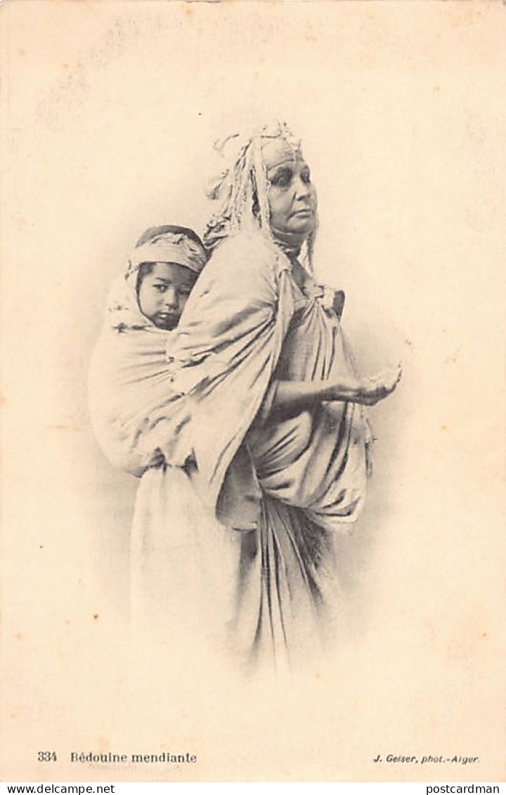 Algérie - Bédouine Mendiante - Ed. J. Geiser 334 - Mujeres
