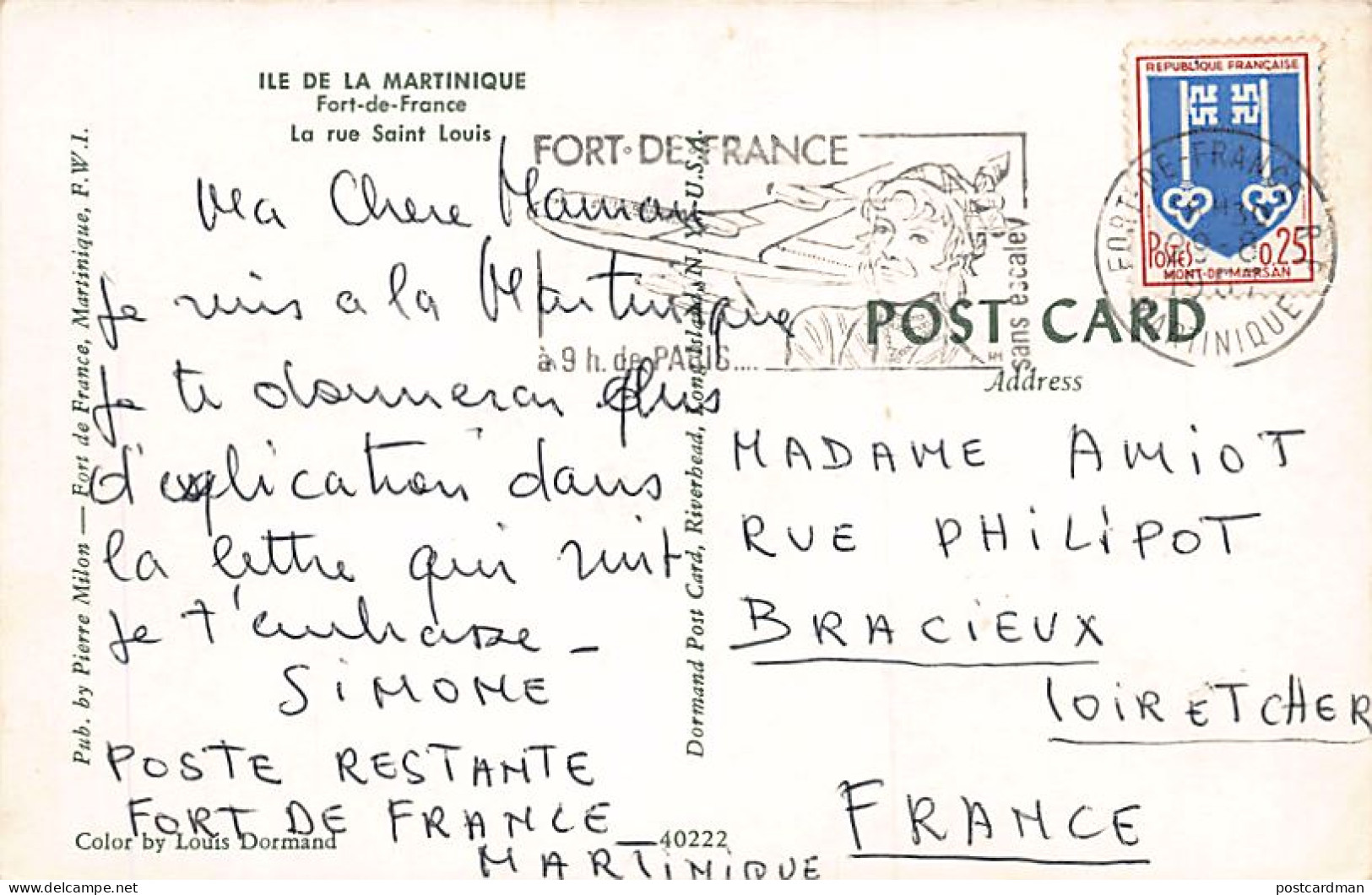 Martinique - FORT De FRANCE - La Rue Saint-Louis - Ed. Pierre Milon  - Fort De France