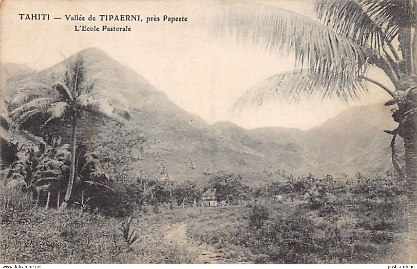 Polynésie - Tahiti - Vallée De TIPAERNI Près Papeete - L'Ecole Pastorale - Editeur Inconnu. - Polynésie Française