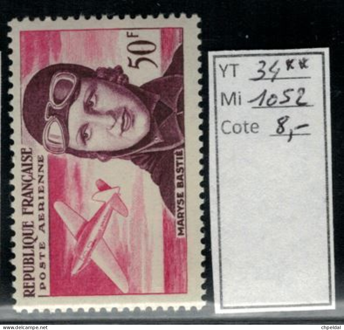 France Poste Aérienne 34 ** Cote Y&T 8 € - 1927-1959 Ungebraucht