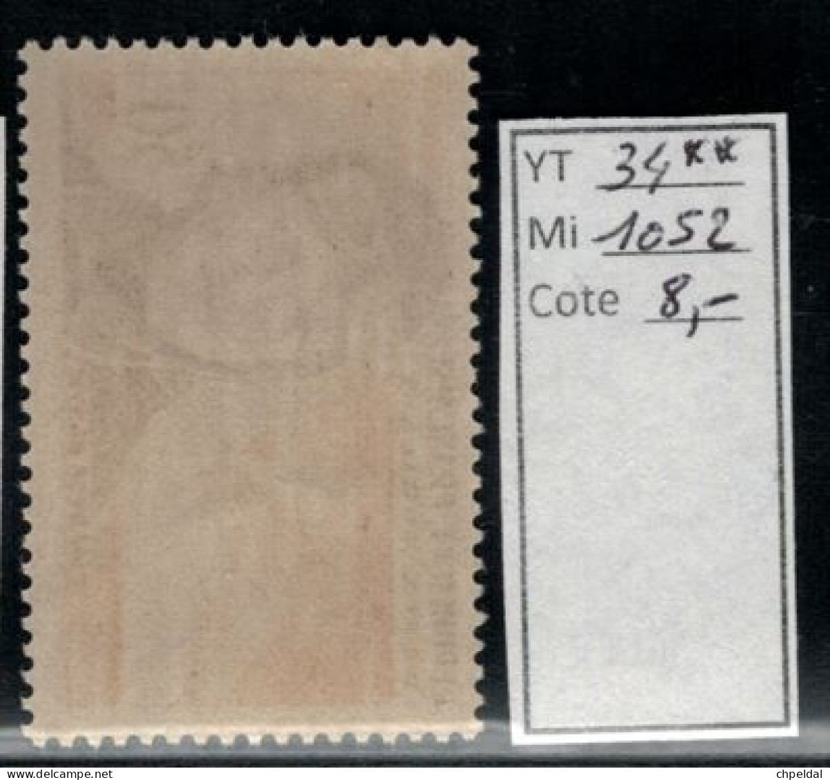 France Poste Aérienne 34 ** Cote Y&T 8 € - 1927-1959 Mint/hinged
