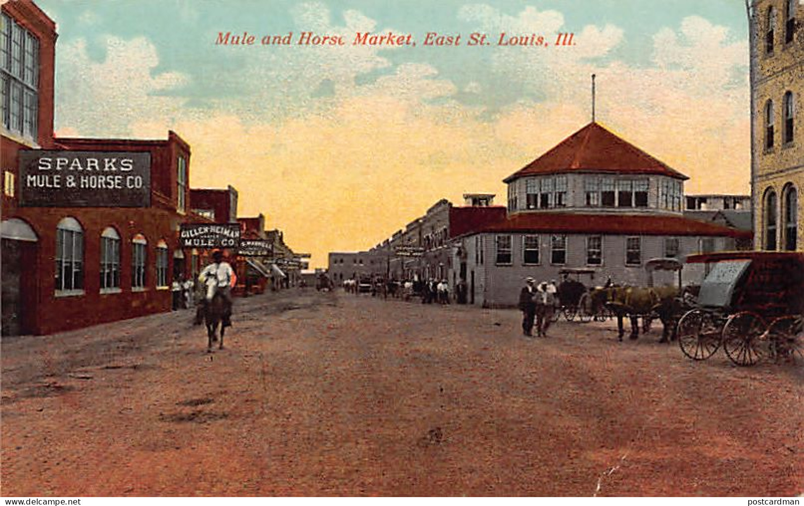 EAST ST. LOUIS (IL) Mule And Horse Market - Sparks Mule & Horse Co. - Autres & Non Classés