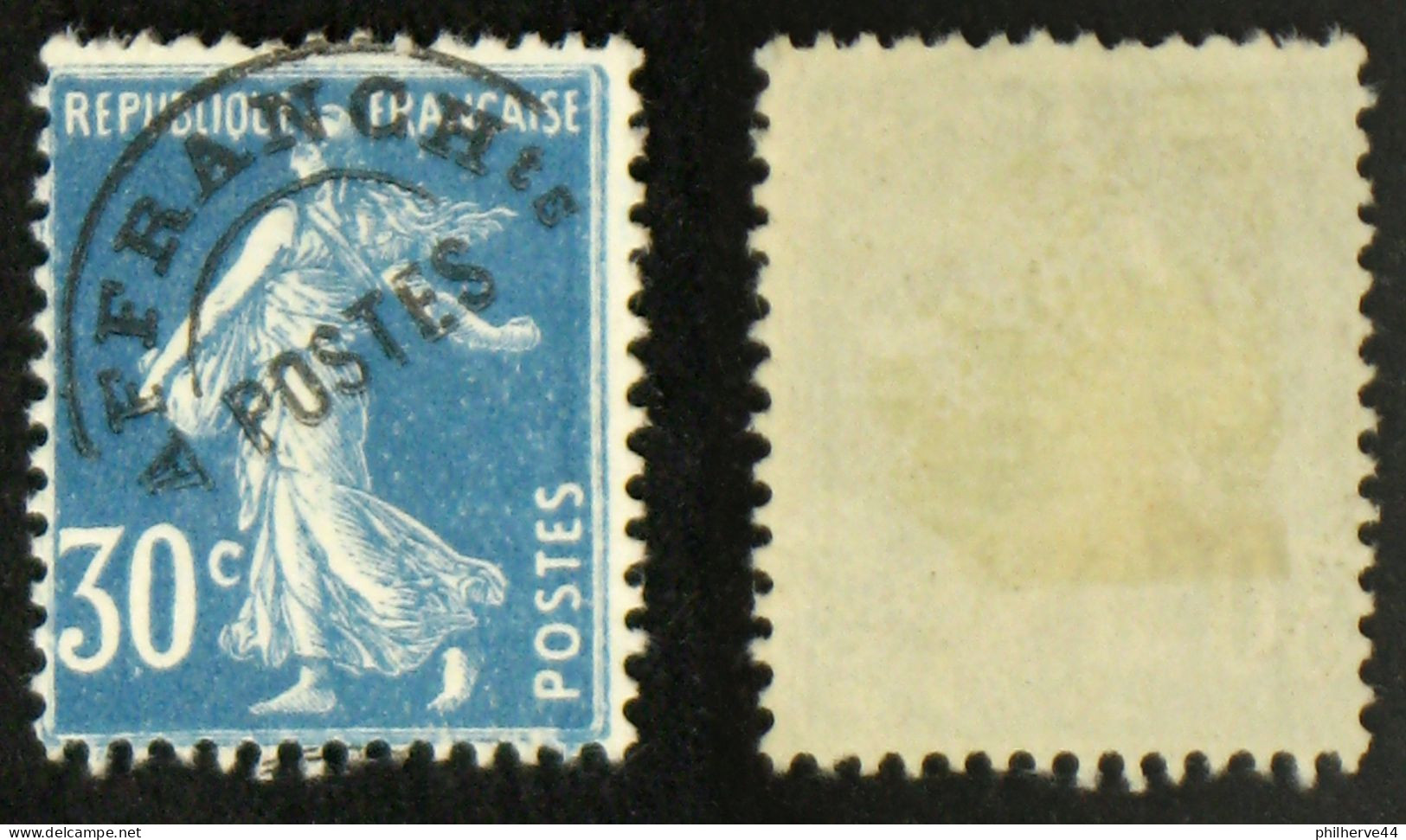 N° PREO 60 30c Bleu SEMEUSE TB NSG TB Cote 70€ - 1893-1947