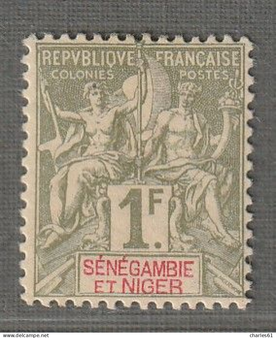 Sénégambie Et Niger - N°13 * (1903) 1fr Olive - Ungebraucht