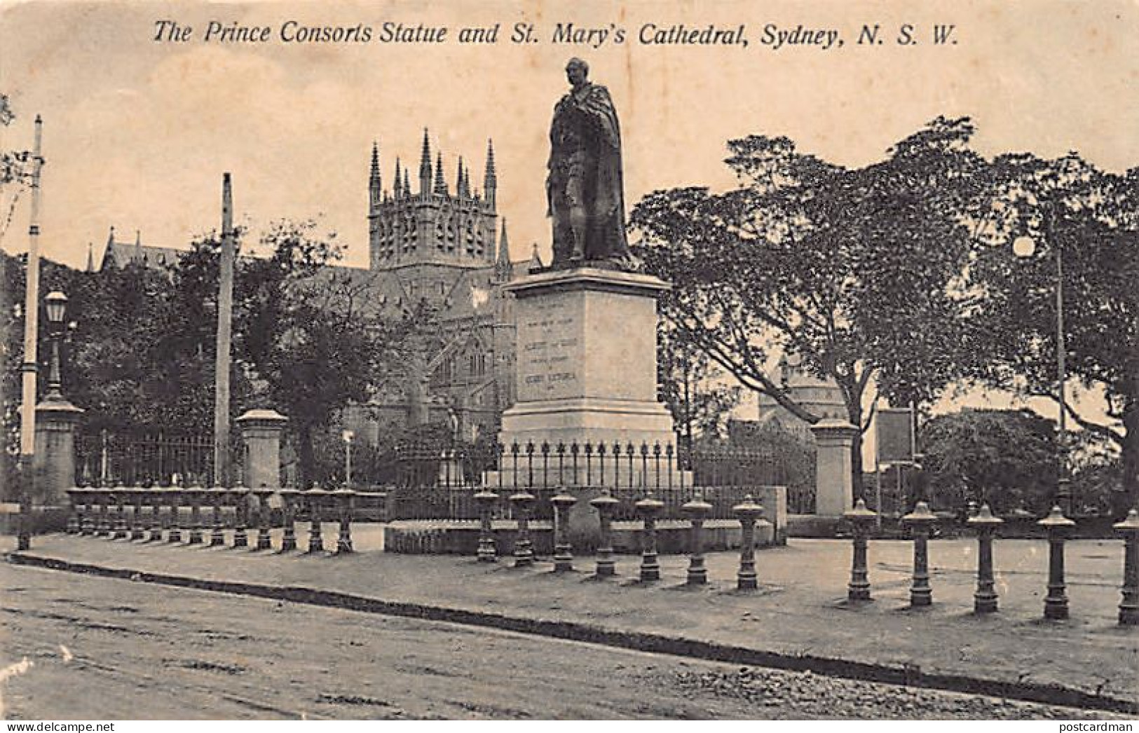 Australia - SYDNEY (NSW) The Prince Consorts Statue And St. Mary's Cathedral - Publ. Perfection Series  - Sydney