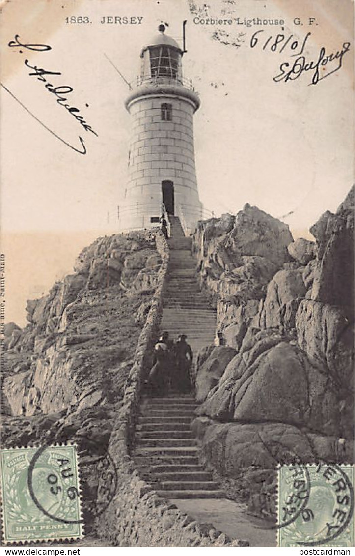 Jersey - Corbiere Lighthouse - Publ. G.F. Germain Fils Aîné 1863 - La Corbiere