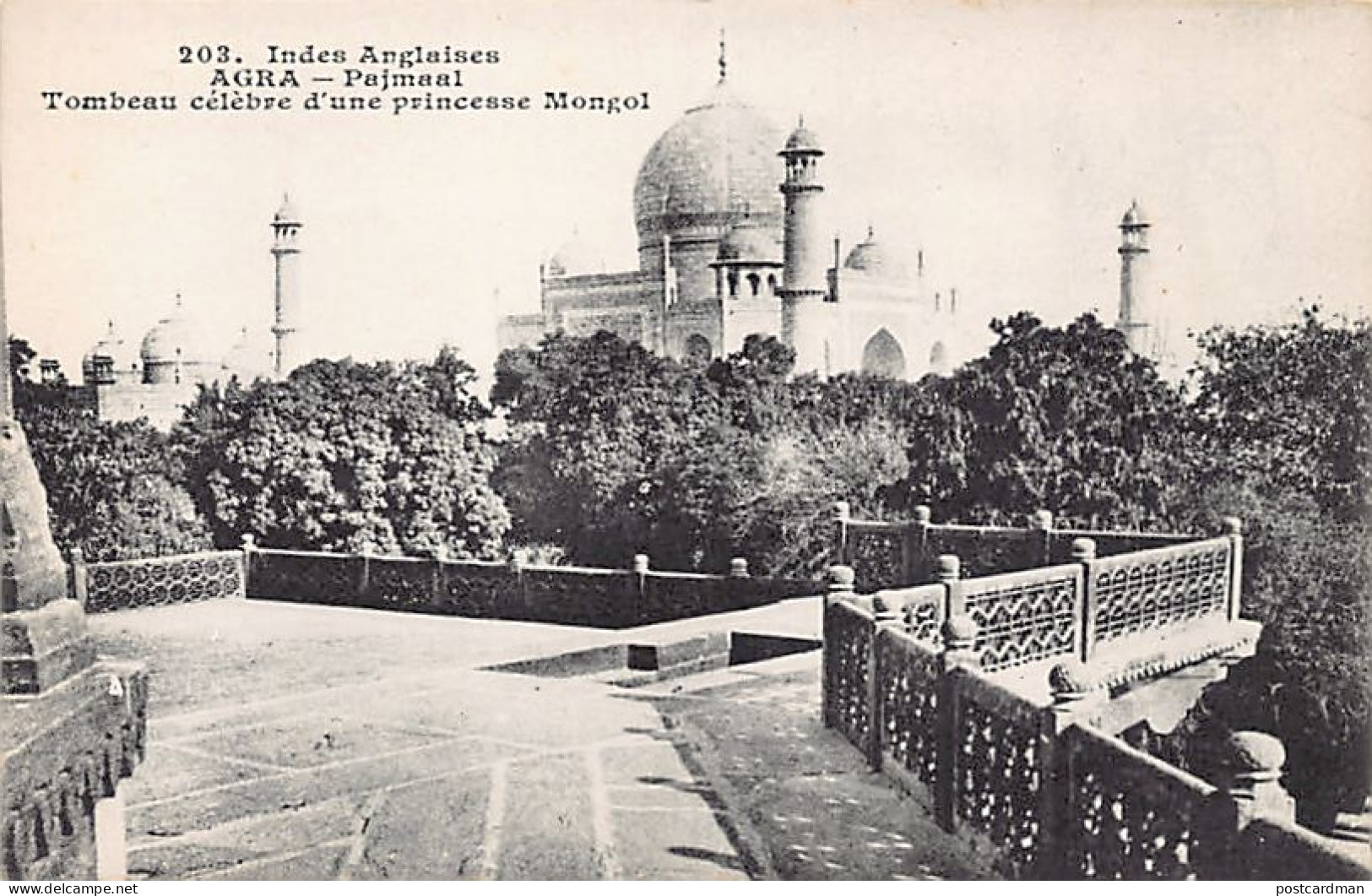 India - AGRA - The Taj Mahal - Publ. Messageries Maritimes 203 - Inde