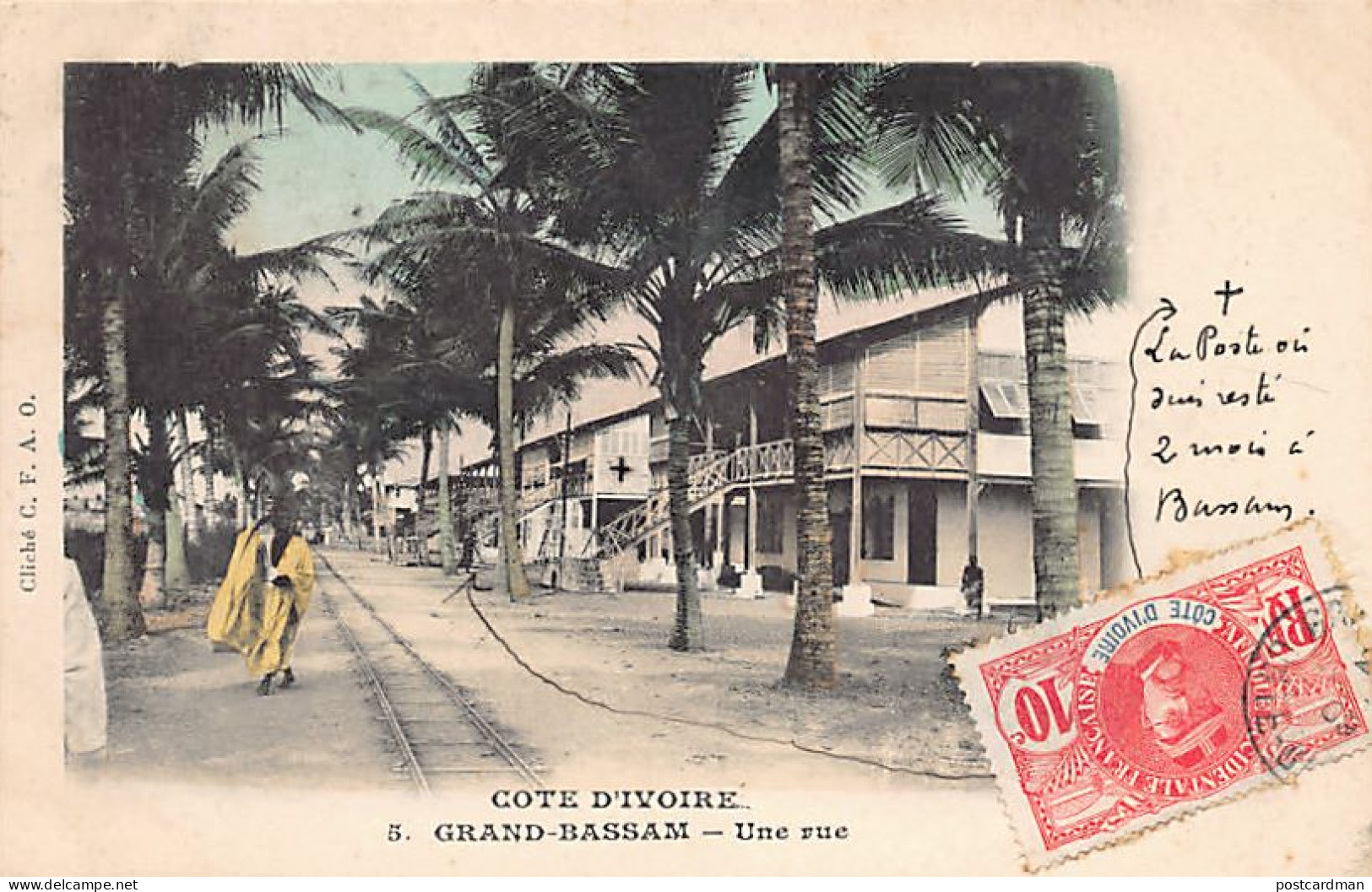 Côte D'Ivoire - GRAND BASSAM - Une Rue - Ed. C.F.A.O. 5 Aquarellée - Elfenbeinküste