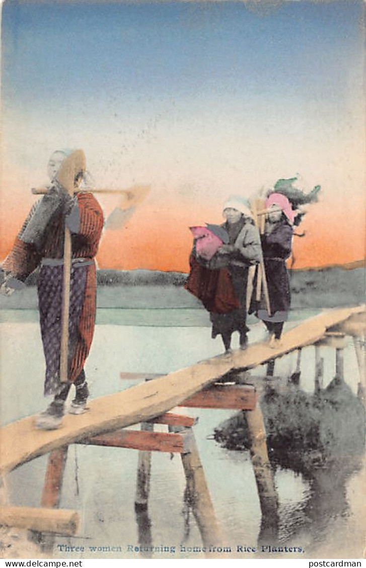 Japan - Three Women Returning From The Rice Field - Other & Unclassified