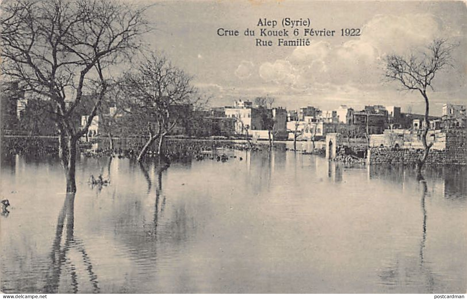 Syrie - ALEP - Crue De La Rivière Qouweiq 6 Février 1922 - Rue Familié - Ed. A. Varjabédian 244 - Syrie