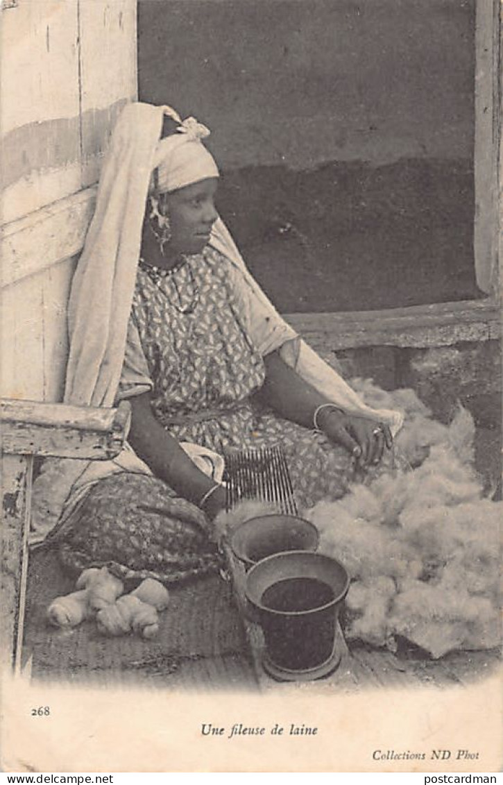 Algérie - Une Fileuse De Laine - Ed. Neurdein ND Phot. 268 - Mujeres