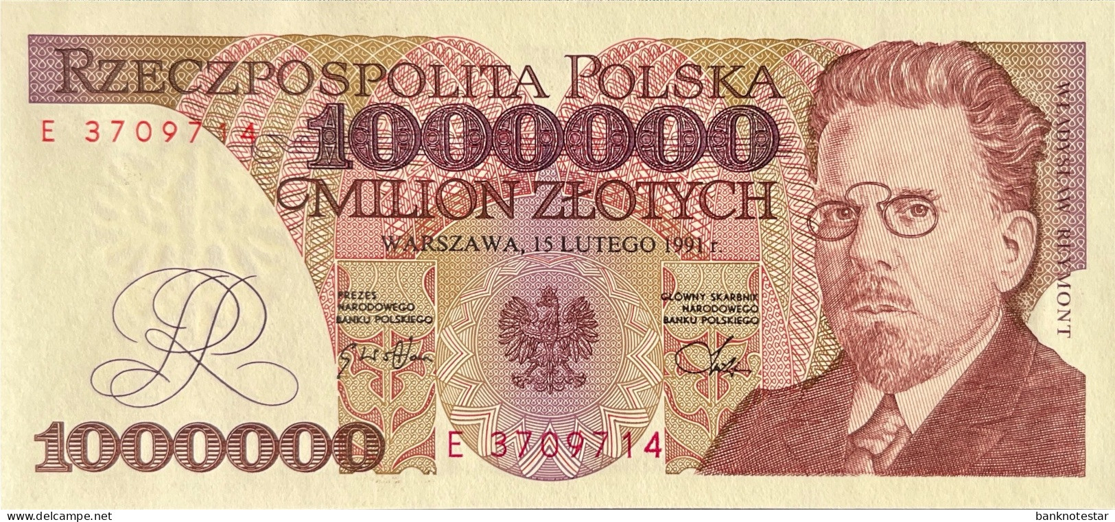 Poland 1.000.000 Zloty, P-157 (15.2.1991) - UNC - Polonia