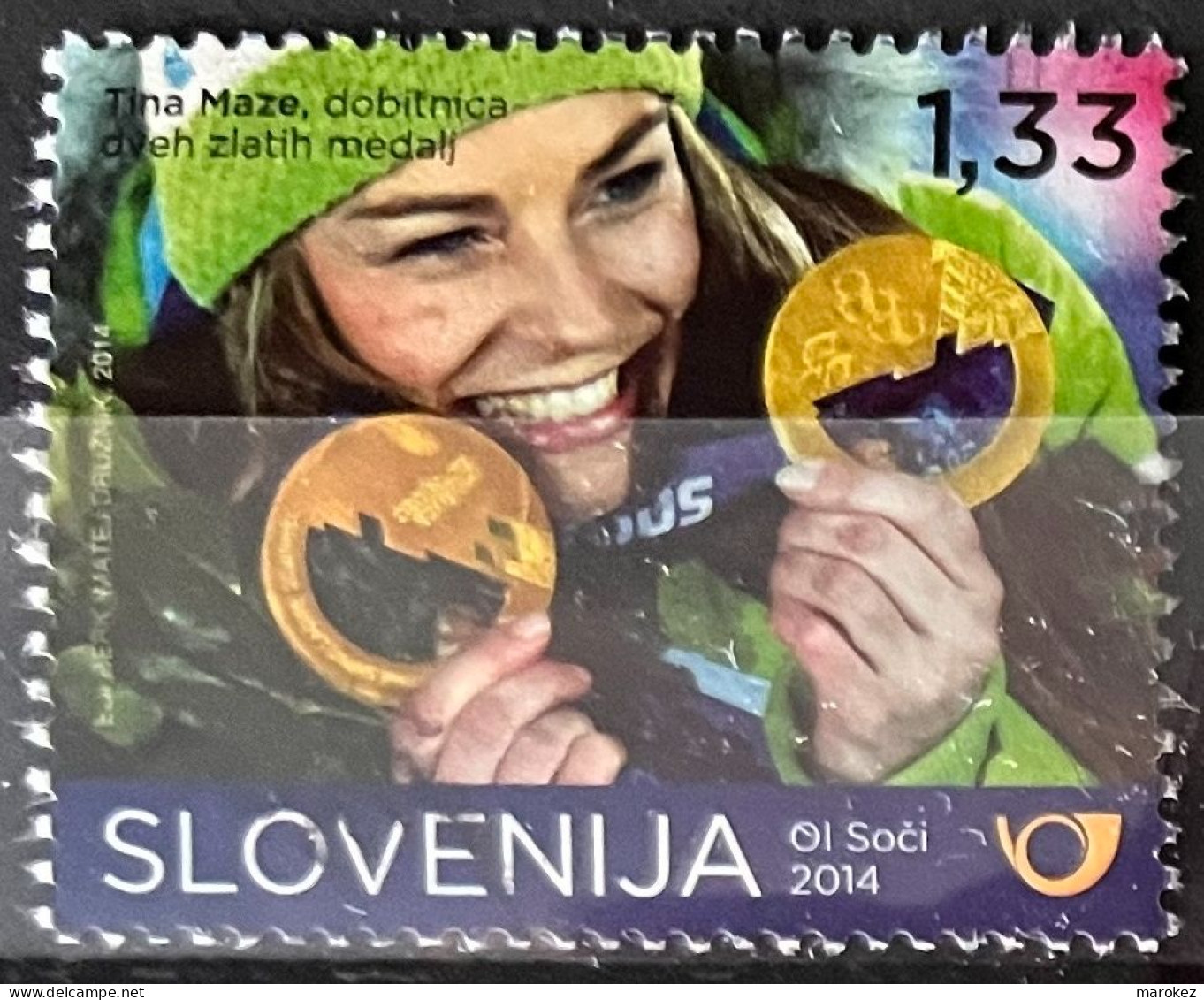 SLOVENIA 2014 Sport - Sochi Winter Olympics Winner Tina Maze Postally Used Michel # 1071 - Slovenia