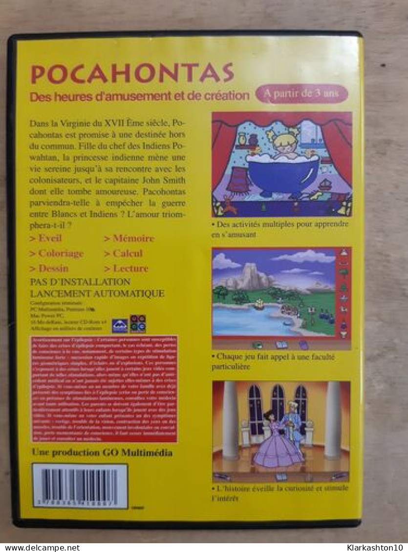 Pc Dvd Rom - Apprendre En S'amusant - Pocahontas - Autres & Non Classés