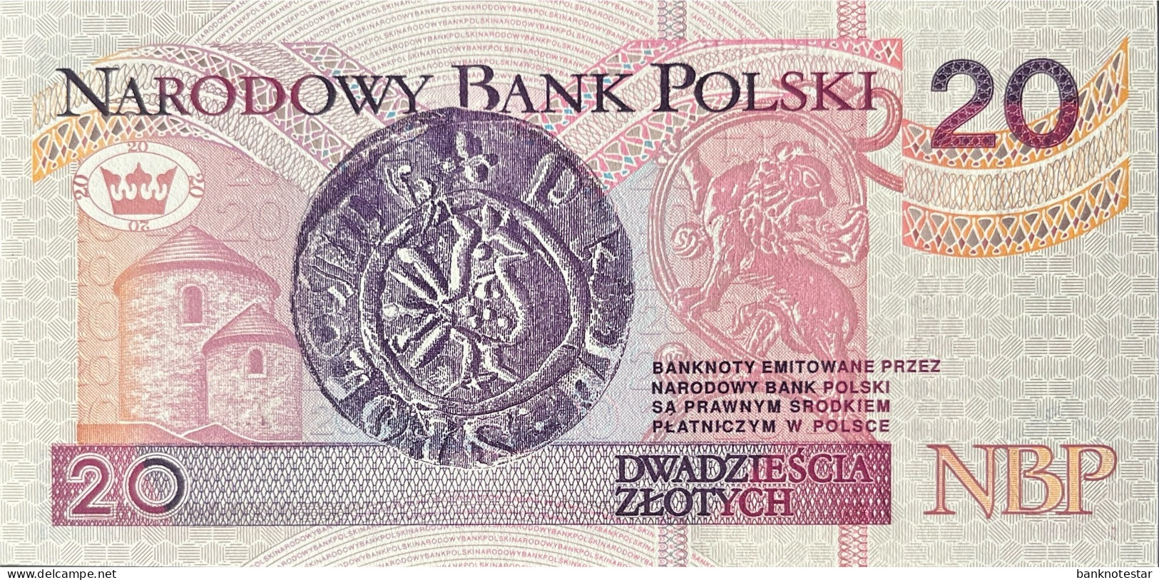Poland 20 Zloty, P-174a (25.3.1994) - UNC - AA Serial Number - Polonia