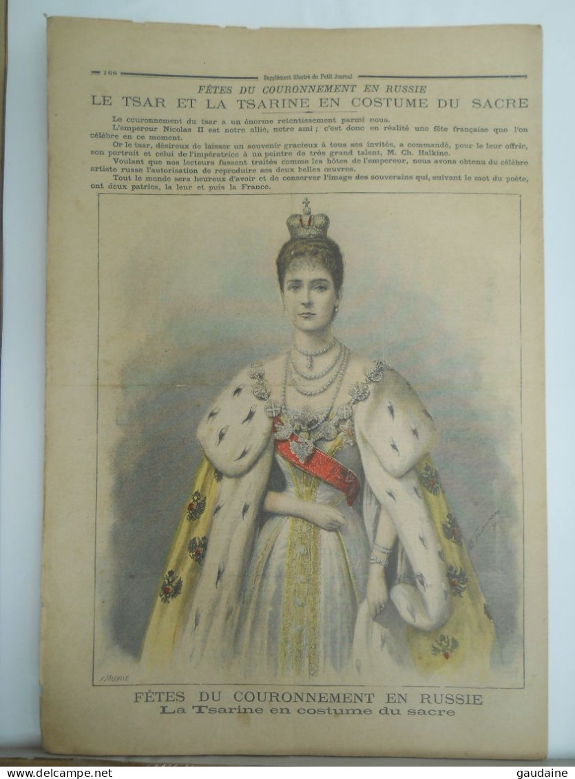 Le Petit Journal N°288 – 24 Mai 1896 – Fêtes Du Couronnement En Russie Le Tsar Nicolas II Et La Tsarine Alix - 1850 - 1899