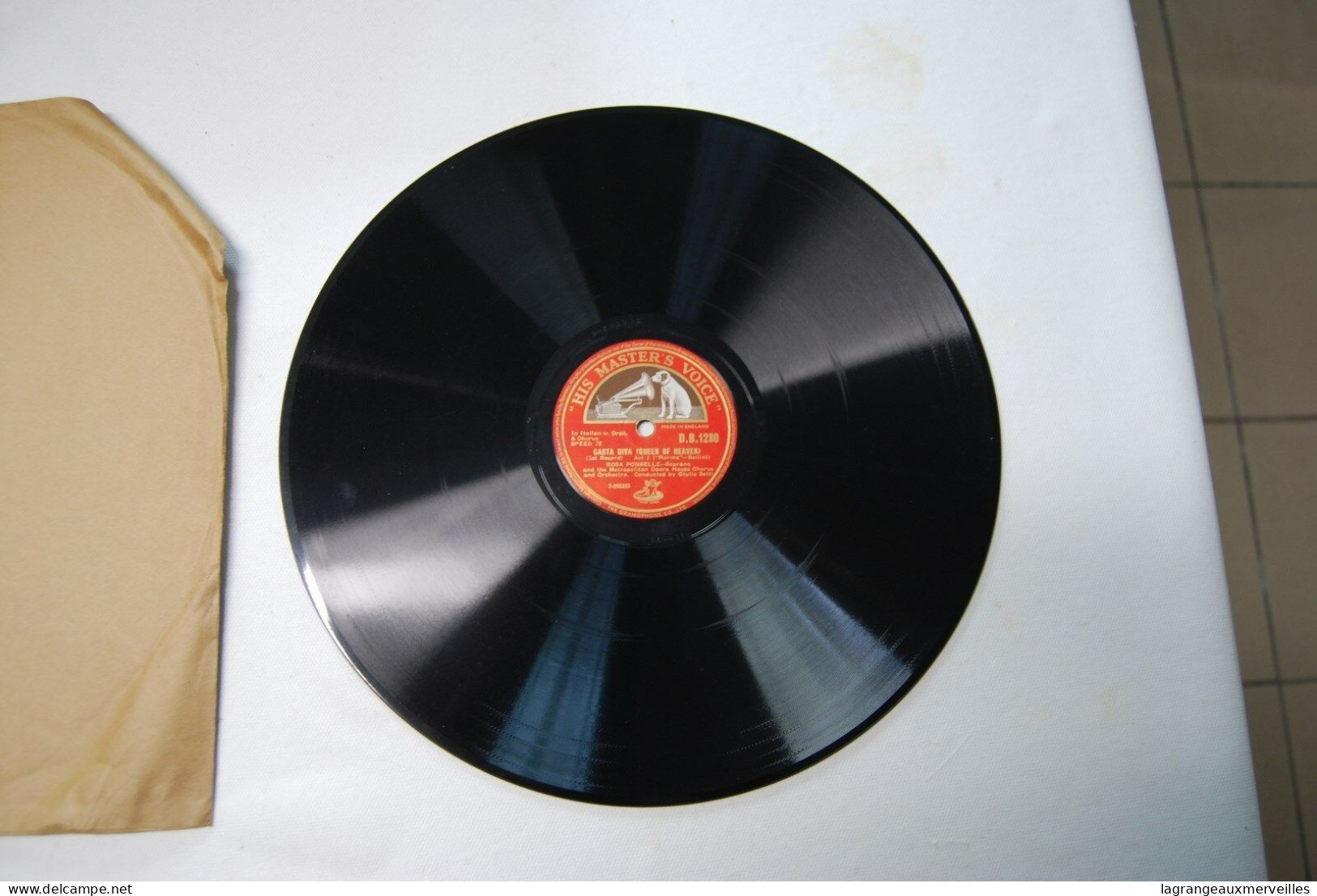 Di2 - Disque - His Masters Voice - Rosa Ponselle - 78 Rpm - Gramophone Records
