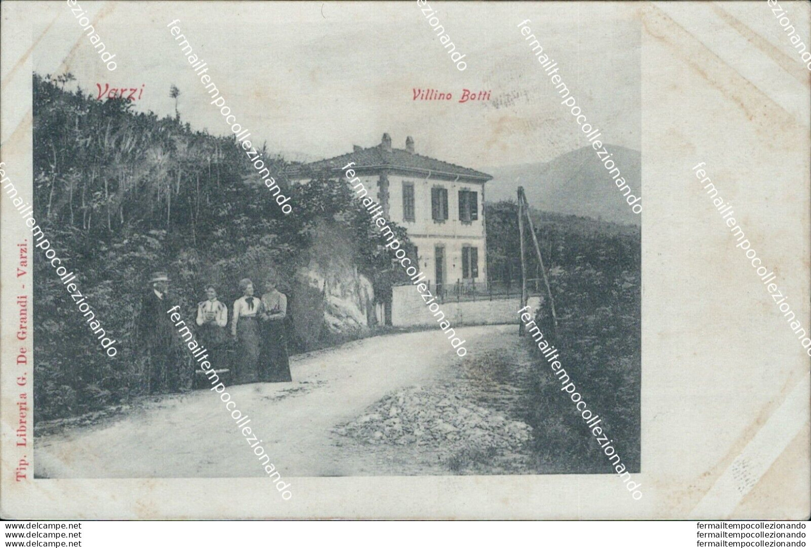 Ba222 Cartolina Varzi Villino Botti Pavia Lombardia Inizio 900 Bella!! - Pavia