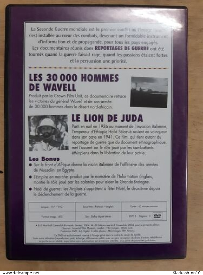 DVD Reportages De Guerre - Le Lion De Juda - Sonstige & Ohne Zuordnung