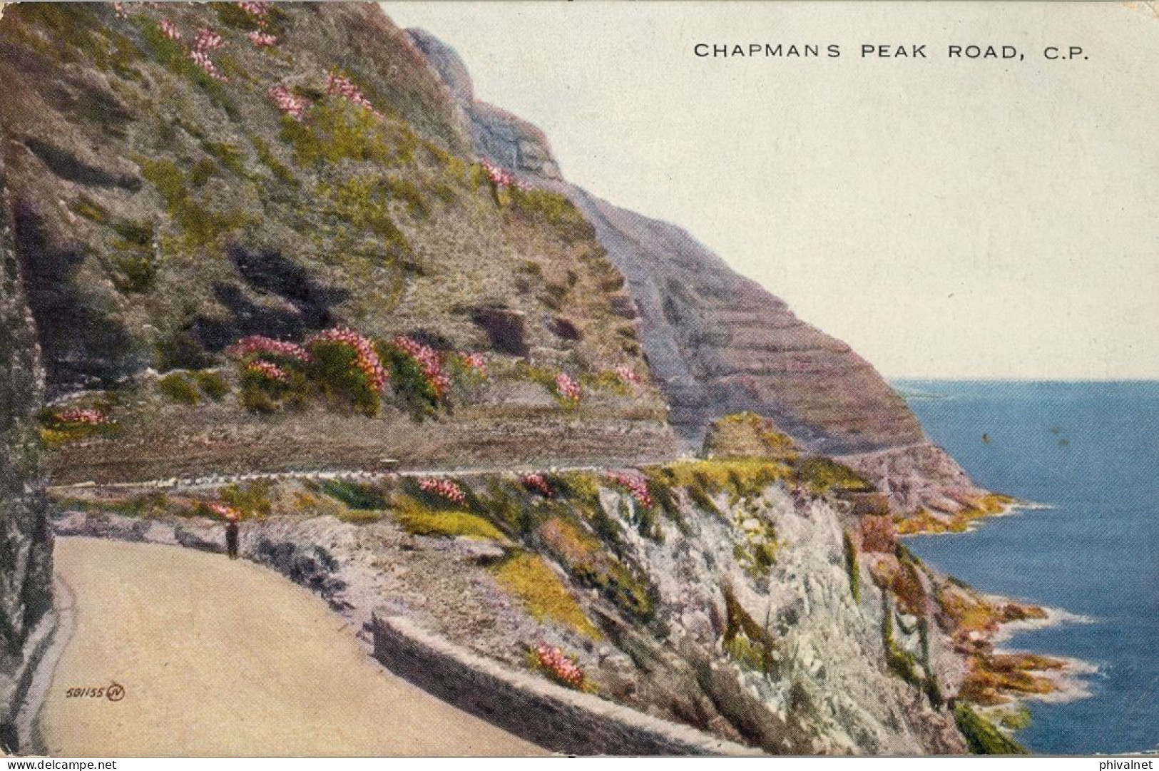 1926 AFRICA DEL SUR , CAPETOWN - SALISBURY , T.P. CIRCULADA " CHAPMAN'S PEAK ROAD " - Storia Postale
