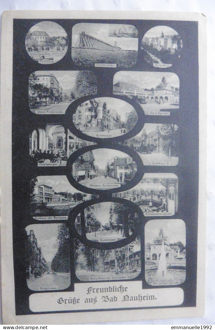 CPA Multivues Allemagne Freundliche Grüsse Aus Bad Nauheim 1900 Kurhaus Badehaus - Kaiserin Elisabeth - Bad Nauheim