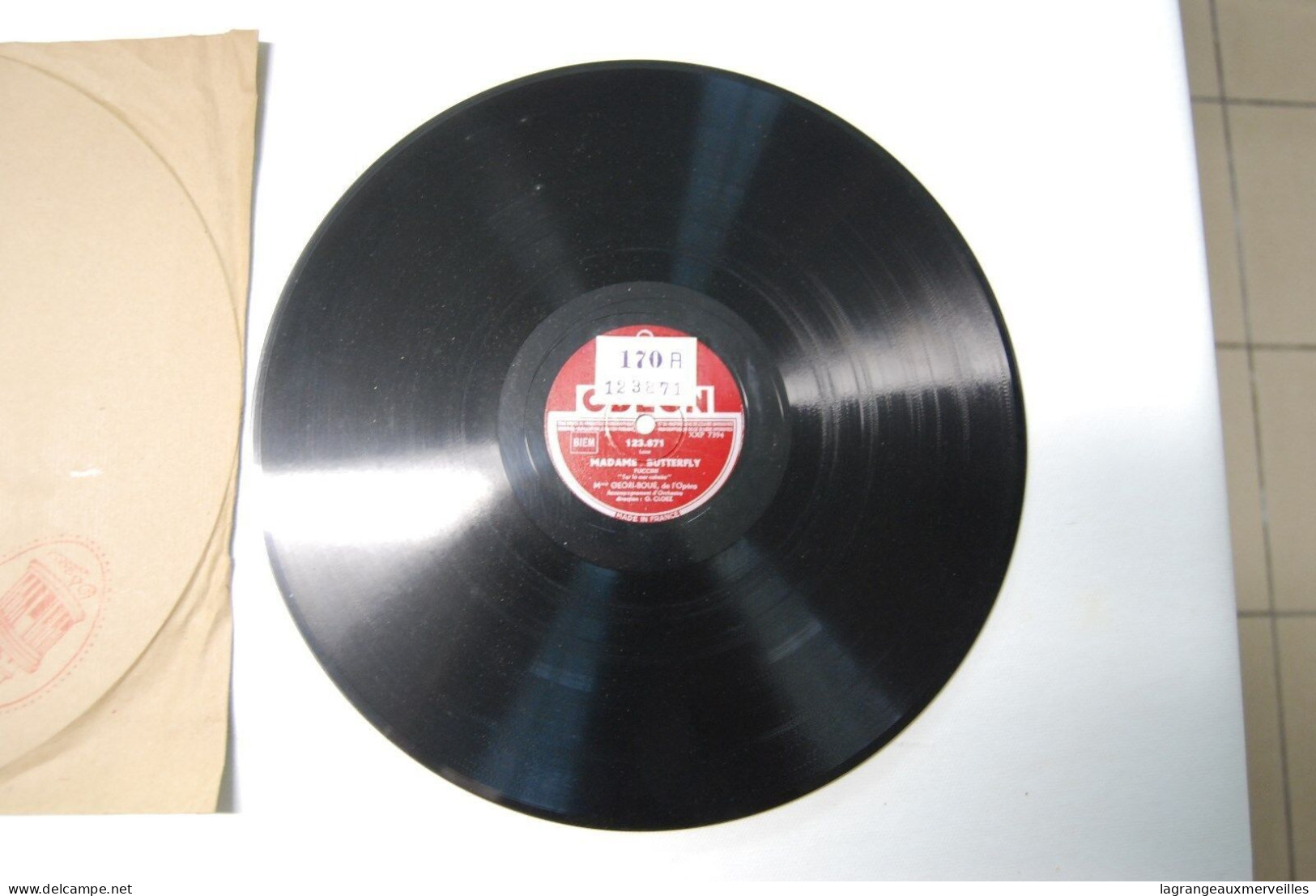 Di2 - Disque - Odeon - La Boheme - Puccini - 78 Rpm - Schellackplatten