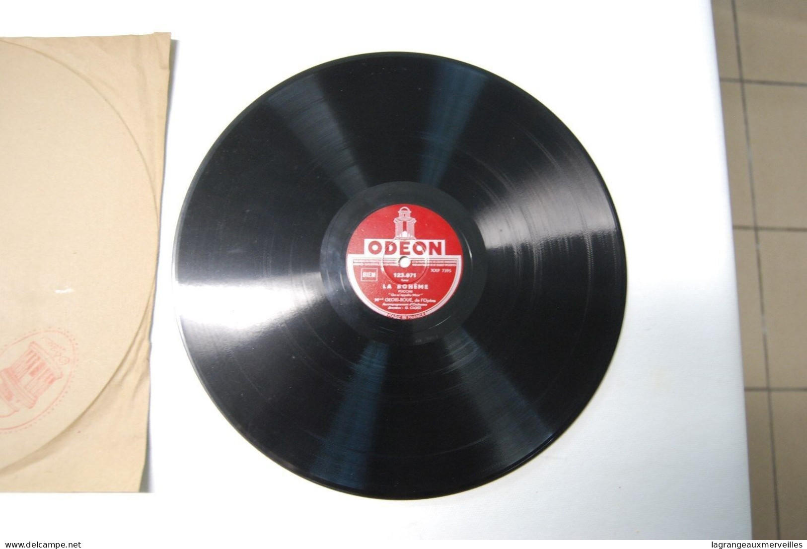 Di2 - Disque - Odeon - La Boheme - Puccini - 78 Rpm - Gramophone Records