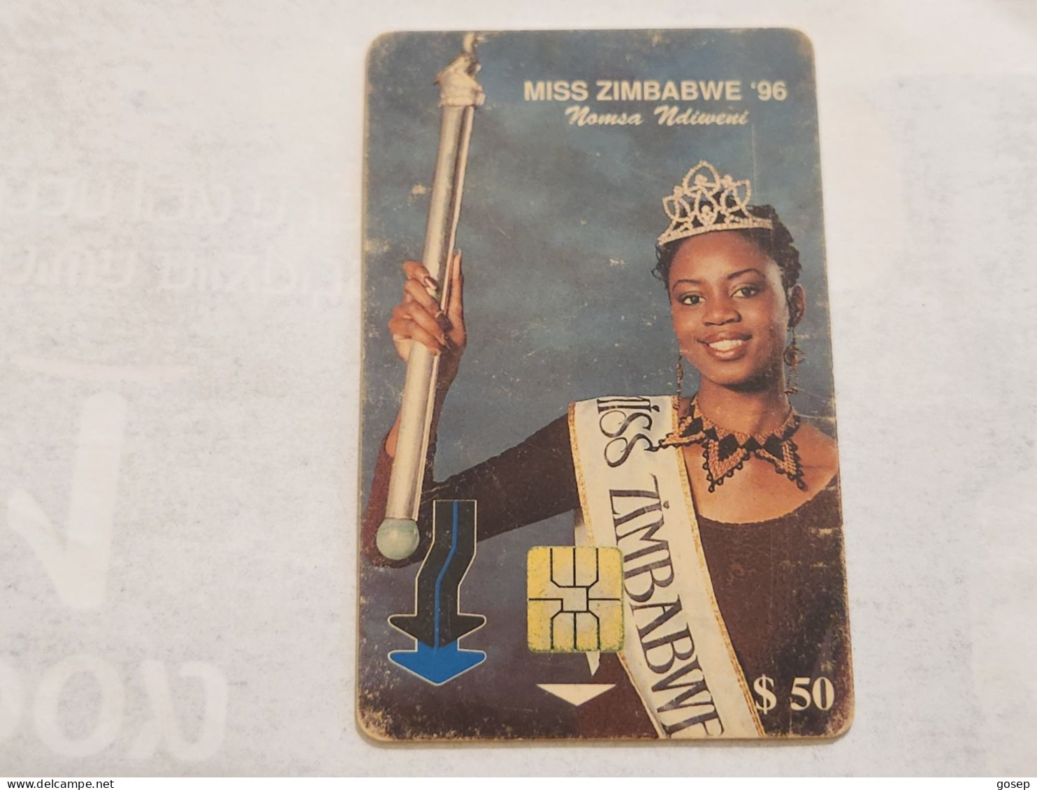 Zimbabwe-(ZIM-12)-Miss Zimbabwe-96-(75)-($50)-(9013-04882)-(1/10/1999)-(tirage-10.000)-used Card - Zimbabwe