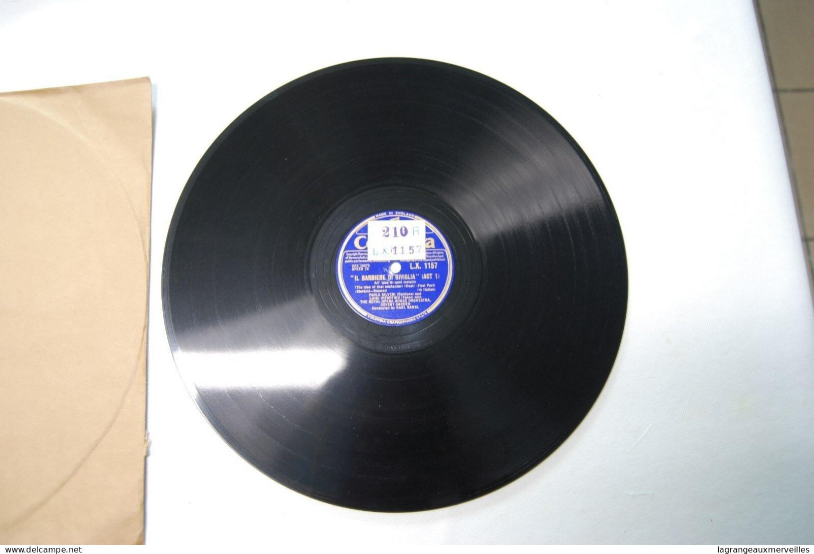 Di2 - Disque - Columbia - Il Barbiere Di Siviglia - 78 G - Dischi Per Fonografi