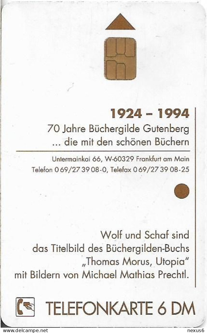 Germany - 70 Jahre Büchergilde Gutenberg (Wolf + Schaf) - O 0710 - 04.1994, 6DM, 1.000ex, Used - O-Series : Series Clientes Excluidos Servicio De Colección