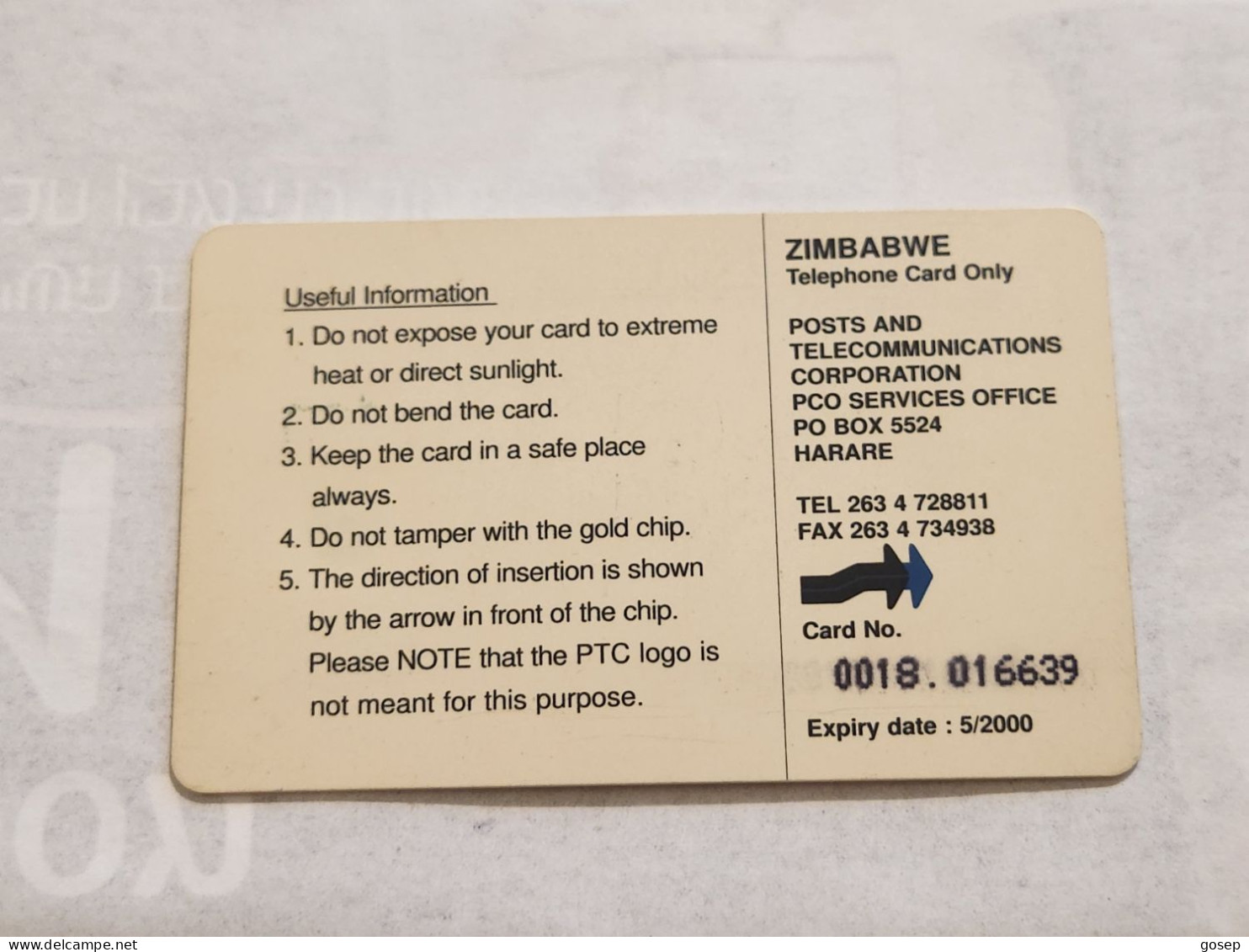 Zimbabwe-(ZIM-14)-Natasha & Tadiva 1-(76)-($30)-(0018-016639)-(1/05/2000)-(tirage-20.000)-used Card - Simbabwe