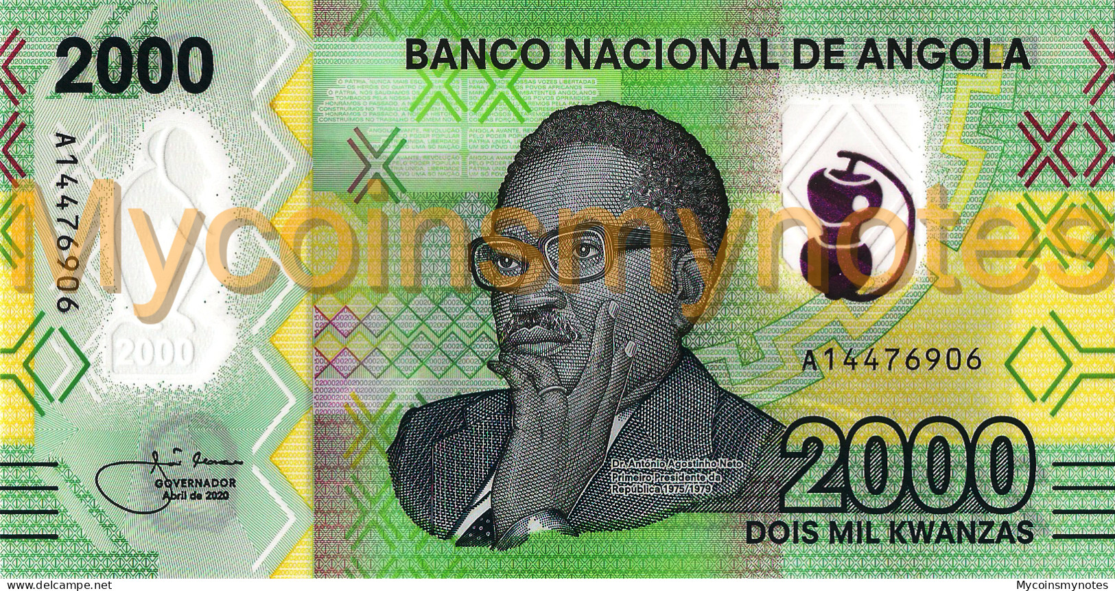 ANGOLA 2000 Kwanzas, Prefix A, 2020, Leba Mountain In Namibe, New Polymer, UNC - Angola