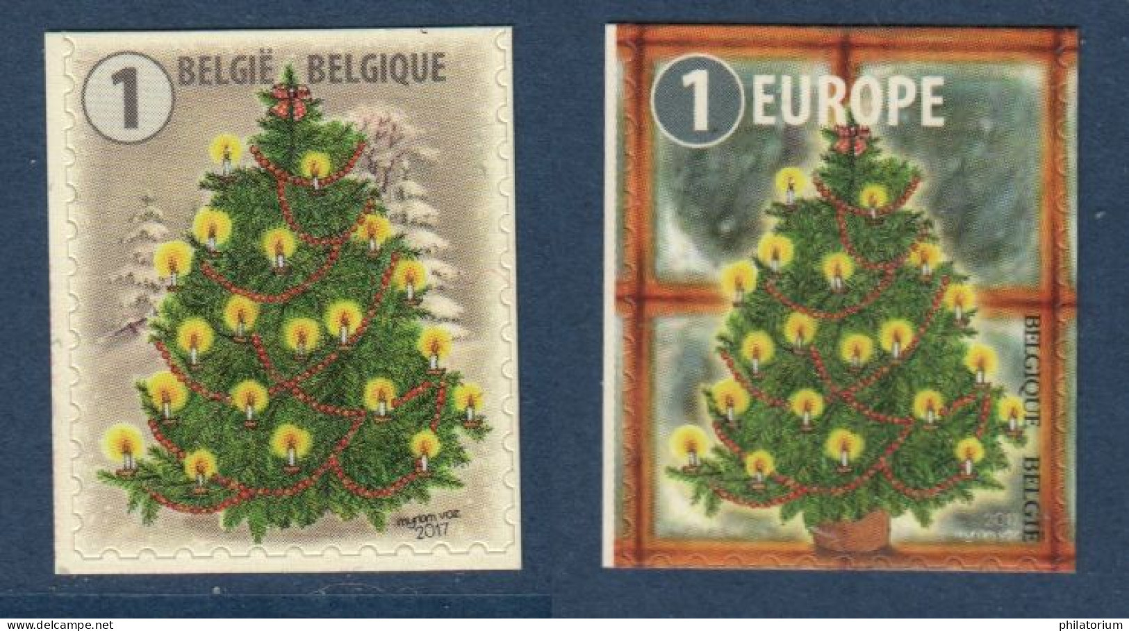 Belgique, België, **, Yv 4712, 4713, Mi 4788 Do, 4789 Do, Bel 4742, 4743, Noël 2017, - Ongebruikt