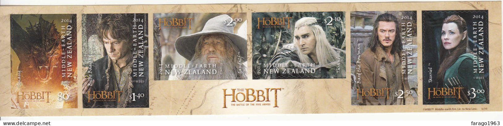 2014 New Zealand  The Hobbit Cinema Film Movies Miniature Sheet Of 6 MNH @ BELOW FACE VALUE - Ongebruikt