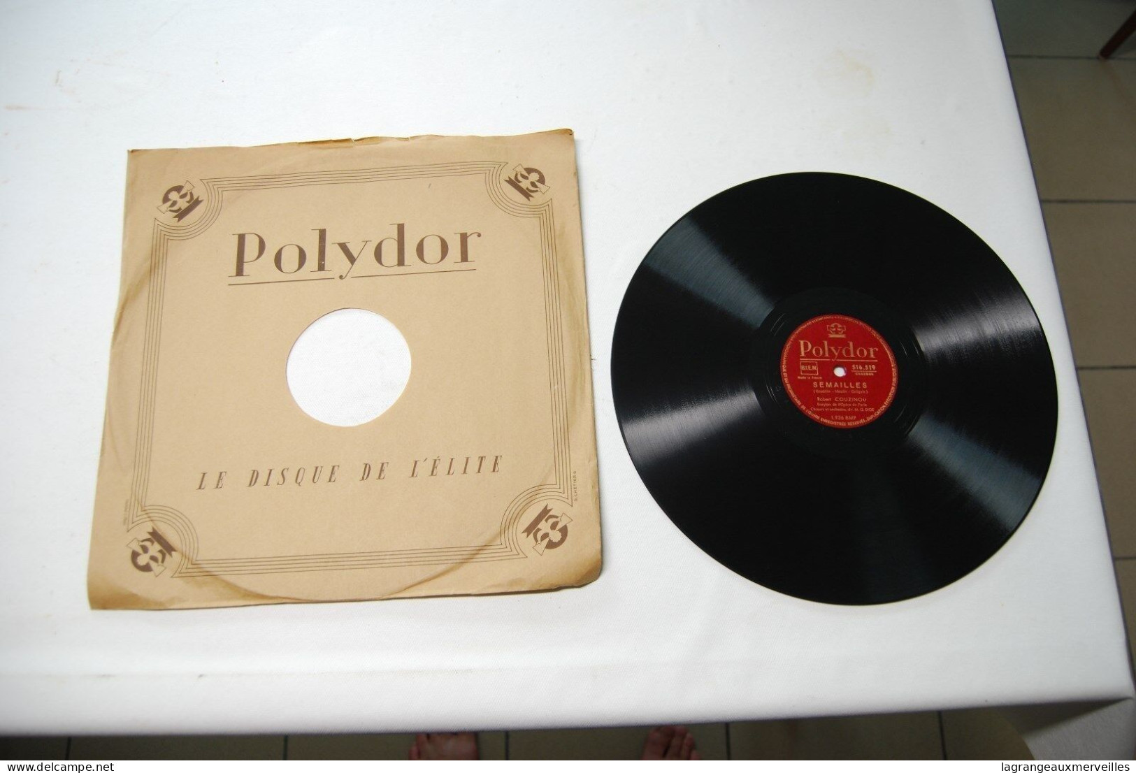 Di2 - Disque Gramophone - COUZINOU - Semaille - Polydor - 78 Rpm - Gramophone Records