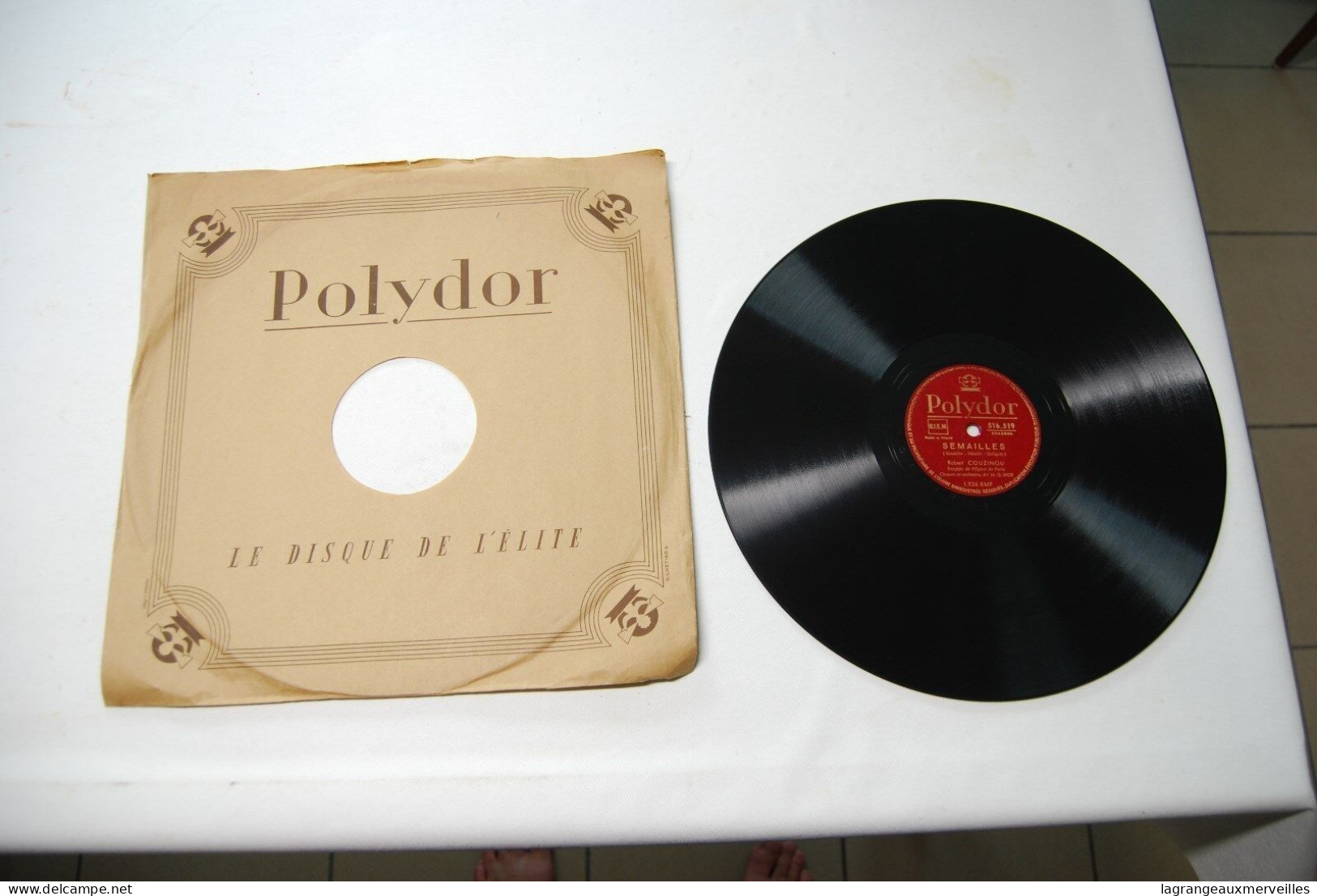 Di2 - Disque Gramophone - COUZINOU - Semaille - Polydor - 78 T - Disques Pour Gramophone