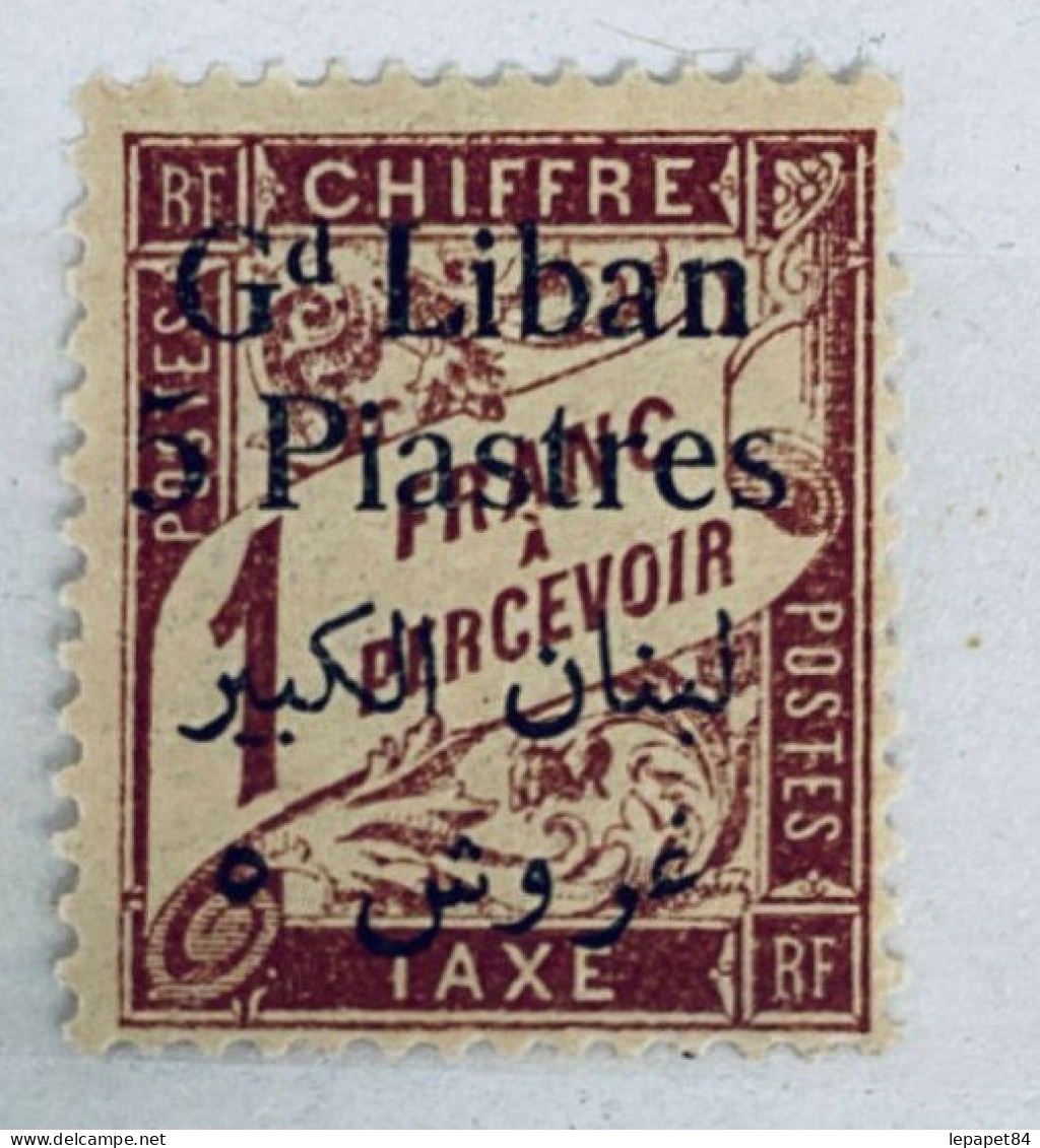 Grand Liban Timbre-taxe YT N° 10 Neuf* - Portomarken