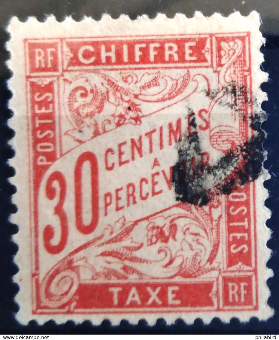 FRANCE                     TAXE  N° 34                    OBLITERE - 1859-1959 Gebraucht