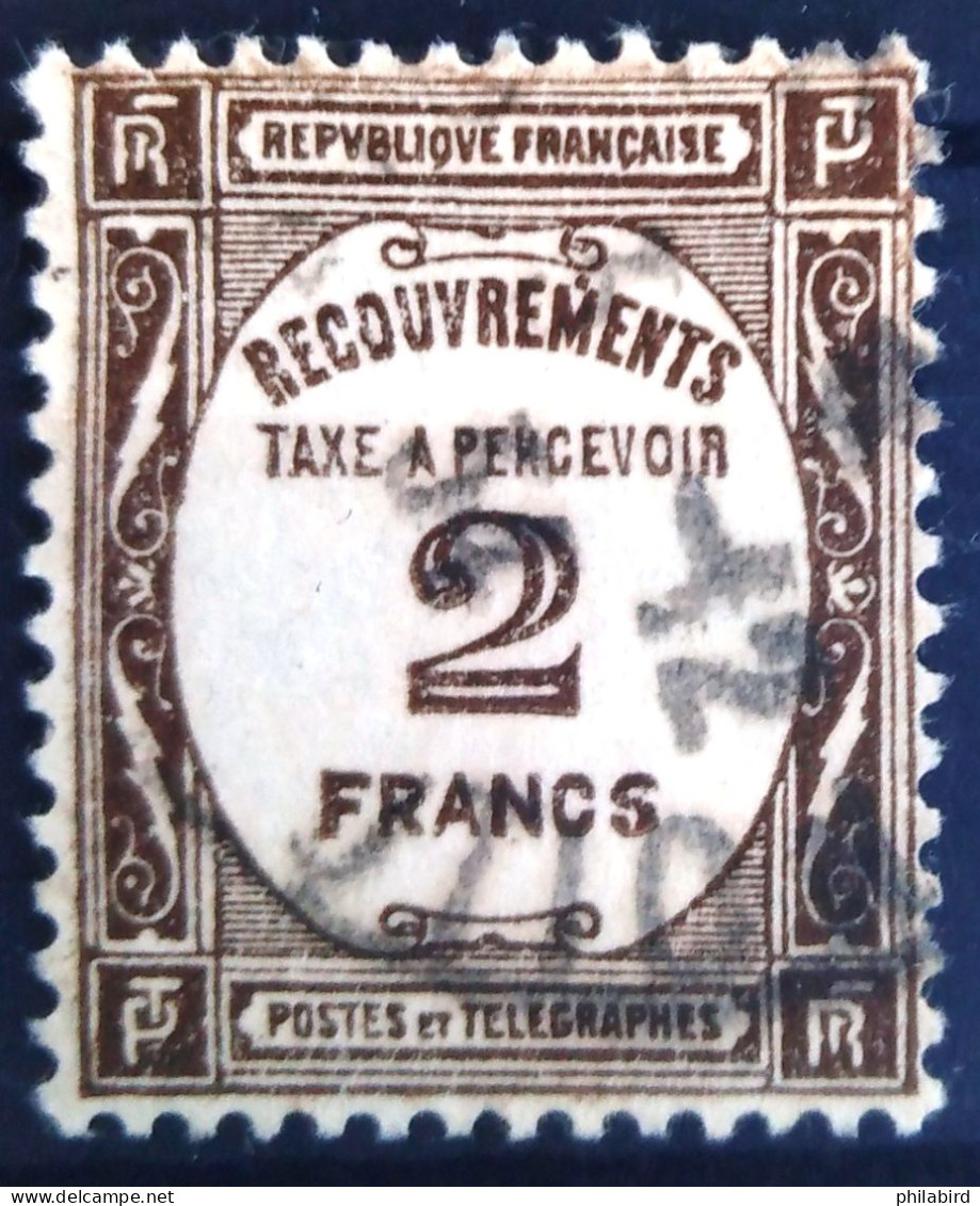 FRANCE                     TAXE  N° 62                    OBLITERE - 1859-1959 Oblitérés